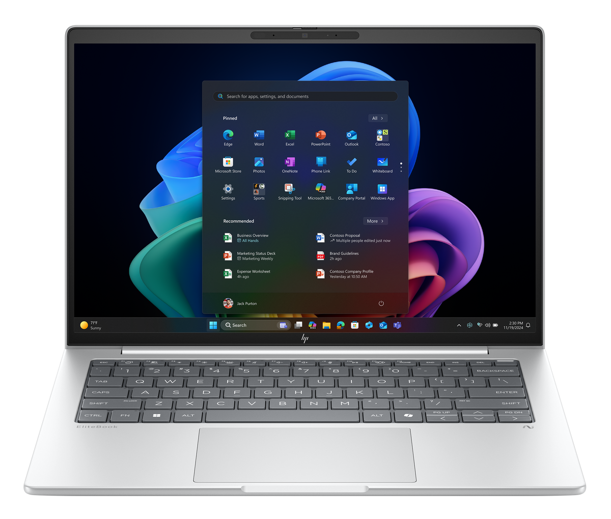 מחשב נייד HP EliteBook 8 G1i 14 Ultra 7 256V | 16GB | 512GB | D72PYAT
